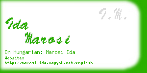 ida marosi business card